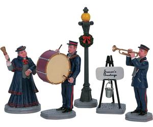Lemax Decoration Christmas Band,Cake Decorating,Set 5 Musician Figure,Brass,Drum