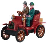 Lemax Decoration First Car in Town, Christmas Cake Village Decorating Accent