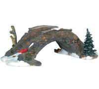 Lemax Decoration Olde Stone Bridge Christmas Cake Decorating, Tree Bird Rustic