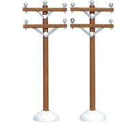 Lemax Decoration Telegraph Poles, Christmas Cake Village Decorating Mini Figure