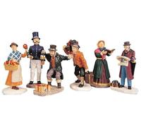 Lemax Christmas Village Townsfolk Figurines Set Of 6 - 92355