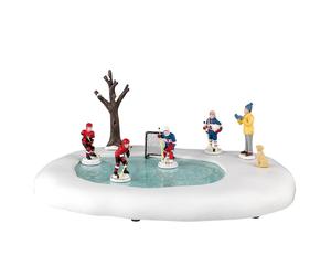 Lemax Girls Play Hockey, Too Table Accent Christmas Village Resin
