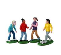 Lemax Girls Soccer Game, Set of 4#42314