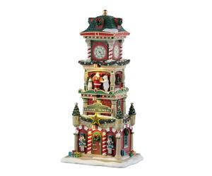 LEMAX Illuminated bell tower with LED lighting "The Village Square Clock Tower" H28,8x13,8x11,2cm