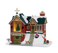 LEMAX Illuminated Building "The Little House of Bricks" porcelain H17,3x20,5x12,5cm