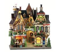 LEMAX Illuminated facade with LED lights "Noel Alsace" in resin H27,6x25x9.5cm