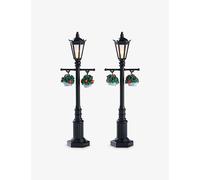 Lemax Christmas Village Old English Lamp Post Set Of 2 Battery Operated (4.5V) - 74231
