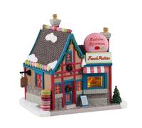 Lemax Madeline's Macarons #45246 - Porcelain French Country Sculpture - Multicolored (Pink, Purple, Green) - Tabletop - Light-up feature, intricate detailing