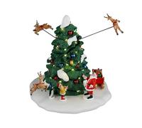 LEMAX Moving Carousel with LED Lights "Reindeer Races" H20.5 x 20 x 20 cm