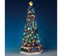 Lemax Village Sights & Sounds: New Majestic Christmas Tree, Resin, Gold