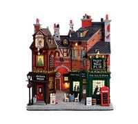 Lemax Porcelain Christmas Village English Lane Battery Operated (4.5V) - 75197, Multicolor