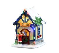 LEMAX Reindeer Fox Lair with LED Lights "Fox's Lair" in Resin H12,6x9x9.7cm