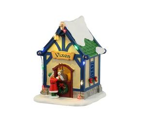 LEMAX Reindeer Fox Lair with LED Lights "Fox's Lair" in Resin H12,6x9x9.7cm