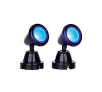 Lemax Round Spot Light Blue Set of 2 Battery Operated Christmas Village