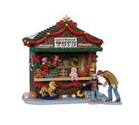 LEMAX Santa Claus Toy Store "Santa Claus Workshop Toys" in Resin (H 14 x 19.5 x 9.5 cm)