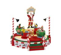 Lemax Santa's Peppermint Teacup Spinner, Battery-Operated(4.5V), Table Accents, #54446