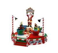 Lemax Santa's Peppermint Teacup Spinner, Battery-Operated(4.5V), Table Accents, #54446