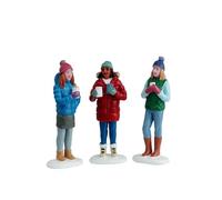 LEMAX Set of 3 Hot Cocoa with Friends Resin Characters H 6.8 x 7.3 x 1.8 cm