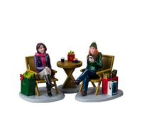 LEMAX Set of 3 Pieces Christmas Shopping Break in Resin H5.1 x 12.5 x 5.4 cm