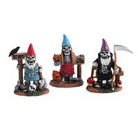 Lemax - Skeleton Garden Gnomes, Set Of 3