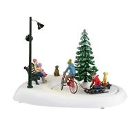 Lemax Snowbiking With Dad Battery Operated Christmas Table Piece (34087)