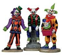 Lemax Spooky Town Village Evil Sinister Clowns Halloween 3-Piece Figurine Set #12885