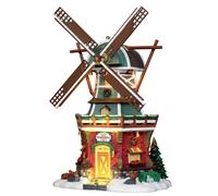 Lemax Stony Brook Windmill Lighted Building Vail Village Christmas 25384