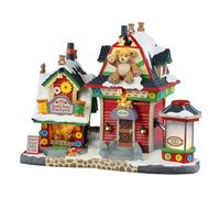 Lemax Teddy Bear Factory, with 4.5V 100Ma Adaptor, Lighted Buildings, #55312