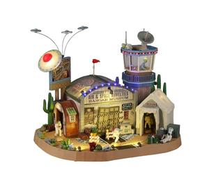Lemax The Air & Space Novelties Hangar Museum, with, Sights & Sounds, #55301