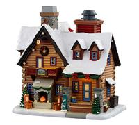 Lemax Thicket Falls Cabin (Smoking), With 4.5V Adaptor