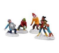Lemax Village Collection - Snowball Battles Set of 4 Village Accessory #32210