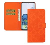 LEMAXELERS For Samsung Galaxy A13 4G Phone Case Galaxy A13 4G Cover,PU Leather Flip Wallet Case Shockproof Shell with Magnetic Stand Card Slot Case Cover for Samsung Galaxy A13 4G,XC Totem Orange