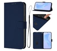 LEMAXELERS Phone Case for OPPO Reno 11F 5G Shell Wallet Flip Cover Magnetic Closure Card Holder Slots Kickstand Silicone Book Style Shockproof Protective Case for OPPO Reno 11F 5G,YBCS Blue
