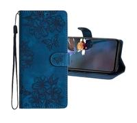 LEMAXELERS Phone Case for Samsung Galaxy A17 Wallet Book Flip Folio Case with Card Holders Stand and Wrist Strap Magnetic Closure Shockproof Cover for Samsung Galaxy A17 Butterfly Blue XYYH.
