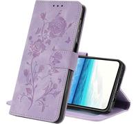 LEMAXELERS Wallet Case for Samsung A53 5G Cover Rose Pattern Flip Case with Card Slots Magnetic Closure Kickstand Shockproof Protective Shell Leather Cover for Samsung Galaxy A53 5G Purple XYMG