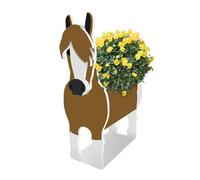 LEMCC Cows Planter, Cute Horse Flower Pots, Donkey Planter Box, Garden Succulent Plant Pots, Cartoon Animal Storage Container Planters for Indoor Outdoor Plants Home Decor Gift(Horses)