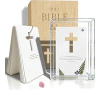LeMeeOly 52 Classic Bible Verse Cards - Desktop Placement Daily Devotional Prayer Journal Scripture Cards, Christian Gifts for Church Members, Religious Blessing Gifts for Men and Women