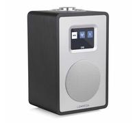 Lemega CR4+ DAB Radio with Bluetooth and Full Colour Screen - Mains or Battery Powered Digital DAB+ FM Radio with Dual Alarm Clock, Aluminium Panel, Wooden Body, Premium Compact Radio,Black Oak