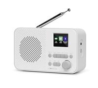 LEMEGA DAB Go Portable DAB+/FM Radio - Digital Compact Radio with Bluetooth Streaming,Personal Small DAB Radio, OLED Display, Dual Alarm Clock,Headphone Jack,Batteries or Mains Powered,Stone Grey