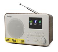 LEMEGA DR3-Max DAB/DAB+/FM Digital Radio - Bluetooth Streaming, Portable Radio with Full Colour 2.4" Display, 80 Presets, Headphone Output, Battery or Mains Powered, Walnut
