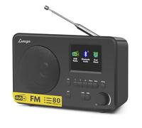 LEMEGA DR3-Max DAB/DAB+/FM Digital Radio - Bluetooth Streaming, Portable Radio with Full Colour 2.4" Display, 80 Presets, Headphone Output, Battery or Mains Powered, Black