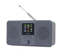 LEMEGA IR4S Stereo WIFI Internet Radio,Portable DAB/DAB+/FM Digital Radio,Spotify Connect,Bluetooth Speaker,Dual Alarms Clock,60 Presets,Headphone-Output,Batteries or Mains Powered -Charcoal