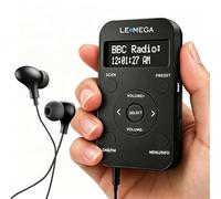 LEMEGA PR1L Pocket DAB FM Radio, Rechargeable, Earphones In lack