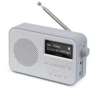 LEMEGA PR2 Max DAB/DAB+ Digital Radio with Bluetooth - Portable FM Radio with 10hr Battery Play, Mains Power, Dual Alarm Clock, Large Clear LED Display, 40 Presets & Headphone Jack (Grey)
