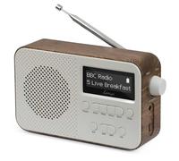 LEMEGA PR2 Max DAB/DAB+ Digital Radio with Bluetooth - Portable FM Radio with 10hr Battery Play, Mains Power, Dual Alarm Clock, Large Clear LED Display, 40 Presets & Headphone Jack (Walnut)