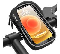 LEMEGO Bike Phone Holder Waterproof, Motorbike Phone Holder 360-Degree Rotatable, Bicycle Handlebar Bag, Bike Phone Mount for iPhone 14/14Pro Max/13/12/11/X/8 Samsung LG Sony Smartphones up to 7''