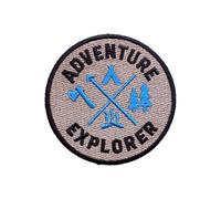 LEMEPINZ Adventure Explorer 3 Inches Embroidery Patch, Iron On/Sew On Travel Embroidered Applique Patch, Travel Patches, Fabric Patches for Clothes Backpacks Hats, Hiking Lovers DIY Accessories Gifts