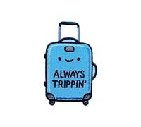 LEMEPINZ Always Trippin 3 Inches Embroidery Patch, Backpacking Iron On/Sew On Travel Embroidered Applique Patch, Travel Patches, Fabric Patches for Clothes Backpacks Hats, Travel DIY Accessories Gifts