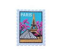 LEMEPINZ Eiffel Paris 3 Inches Embroidery Patch, Iron On/Sew On Embroidered Applique Patch, Travel Patches, Fabric Patches for Clothes Backpacks Hats, Funny DIY Accessories Gifts for Travel Lovers