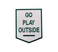 LEMEPINZ Go Play Outside 3 Inches Embroidery Patch, Iron On/Sew On Travel Embroidered Applique Patch, Travel Patches, Fabric Patches for Clothes Backpacks Hats, DIY Accessories Gifts for Travel Lovers